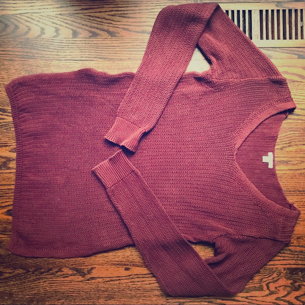 BP Burgundy Lightweight Knit Sweater
